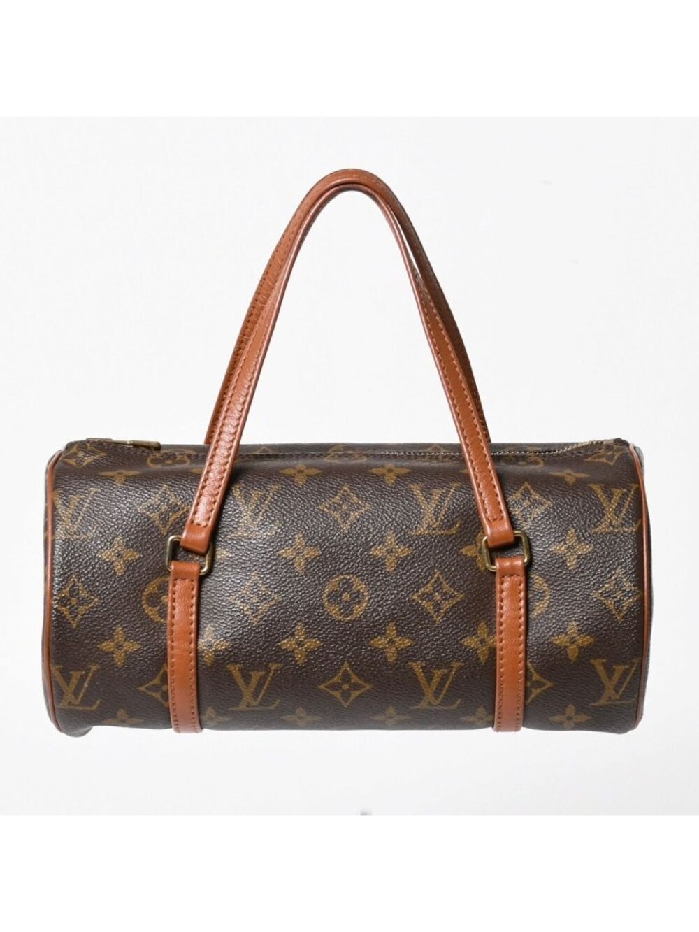 Louis Vuitton Papillon 26 Handbag Monogram Brown Leather Gold Vintage 4